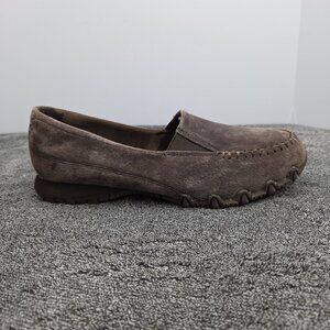 Skechers Bikers Roamer Brown Suede Comfort Loafers Womens 9